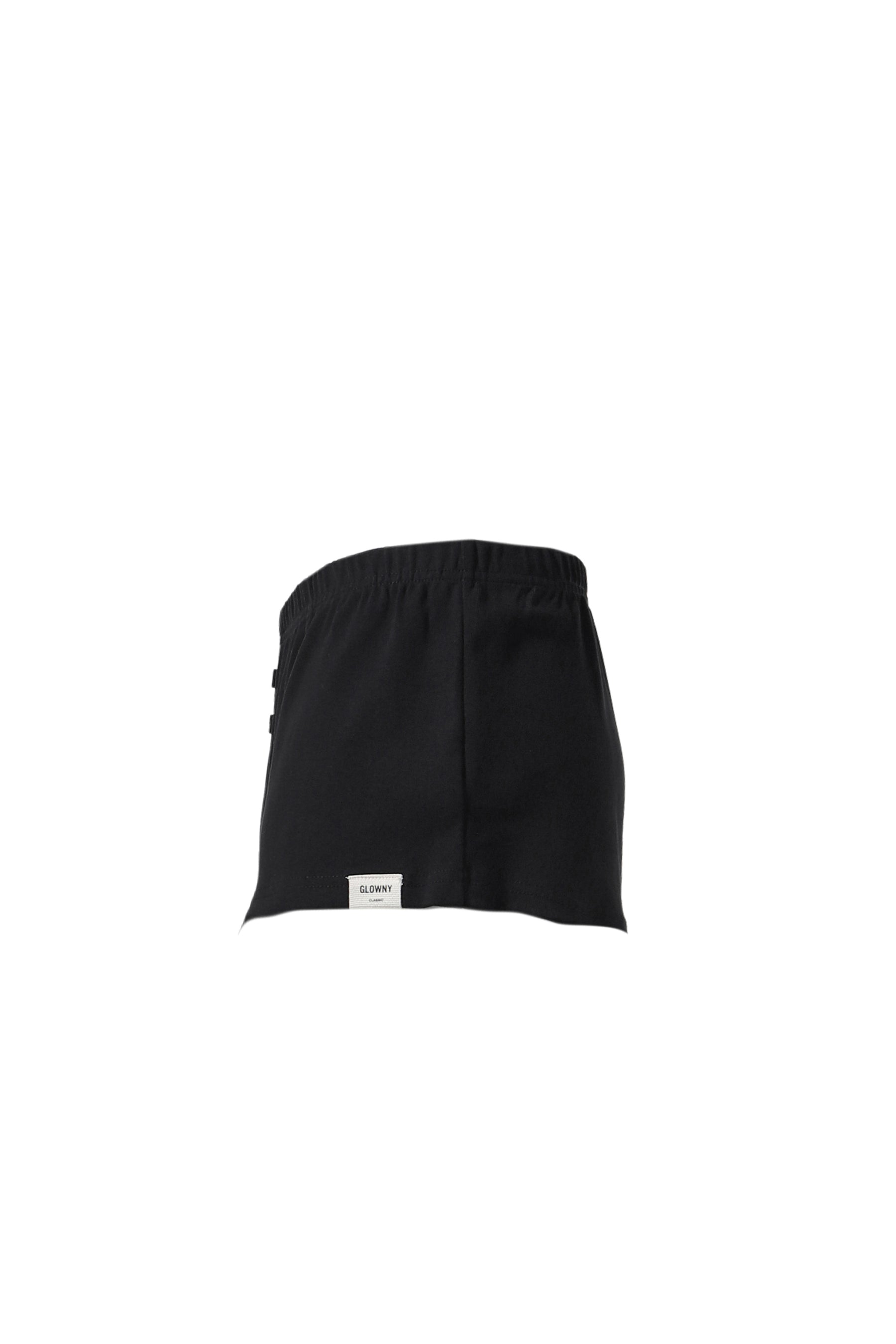 BUTTON FLY MINI SHORTS / BLK