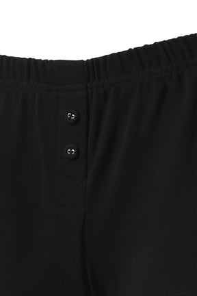 BUTTON FLY MINI SHORTS / BLK