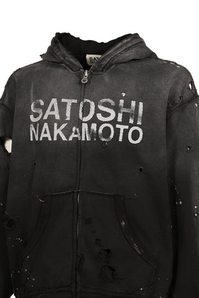 LUKE FLEECE HOODIE / BLK
