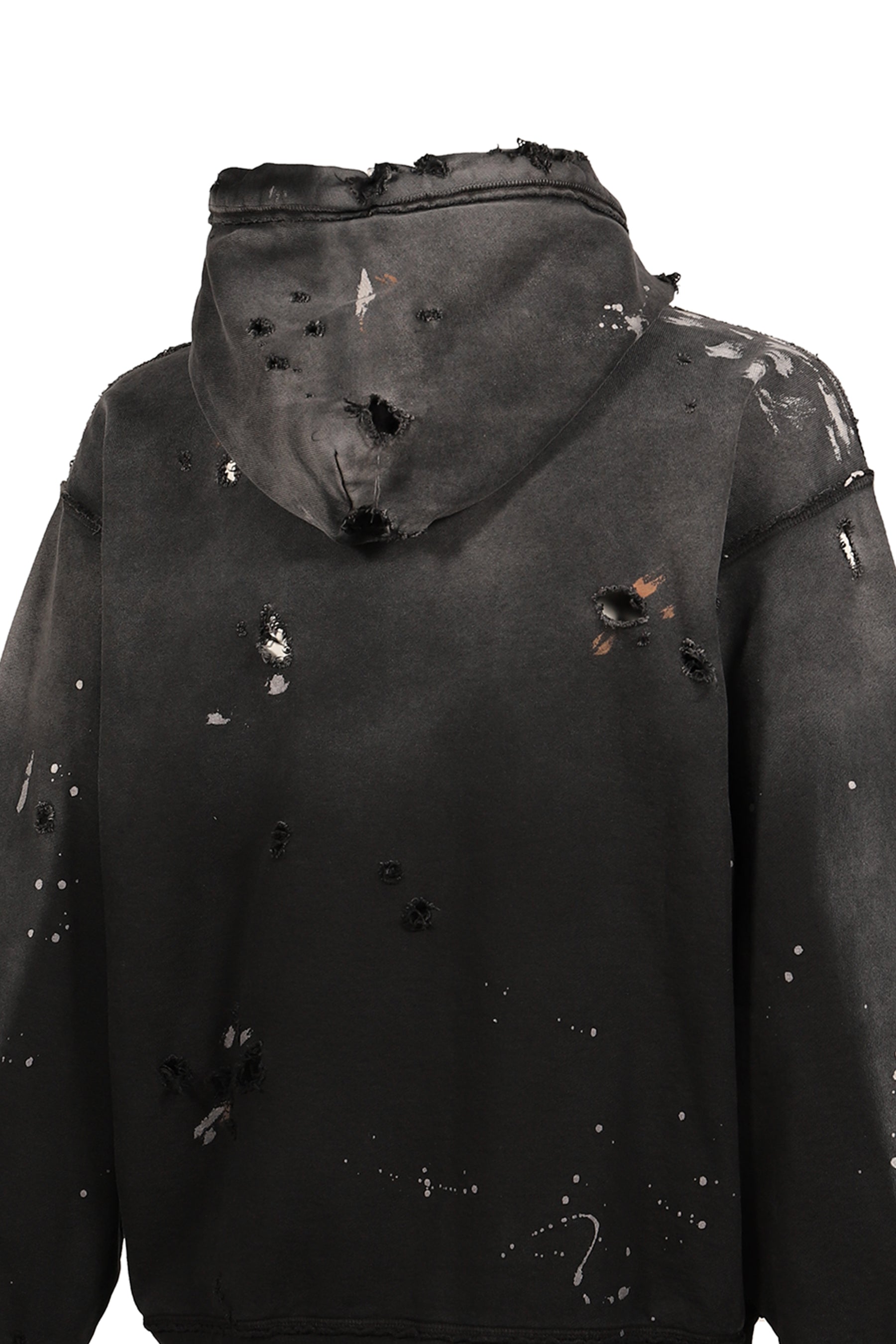 LUKE FLEECE HOODIE / BLK
