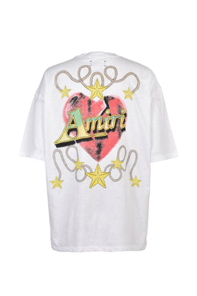 AMIRI HEART OS TEE / WHT