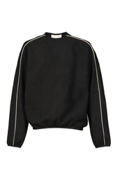 SIGNTATURE MODERN CREWNECK SWEATSHIRT W/PIPING / VTG BLK