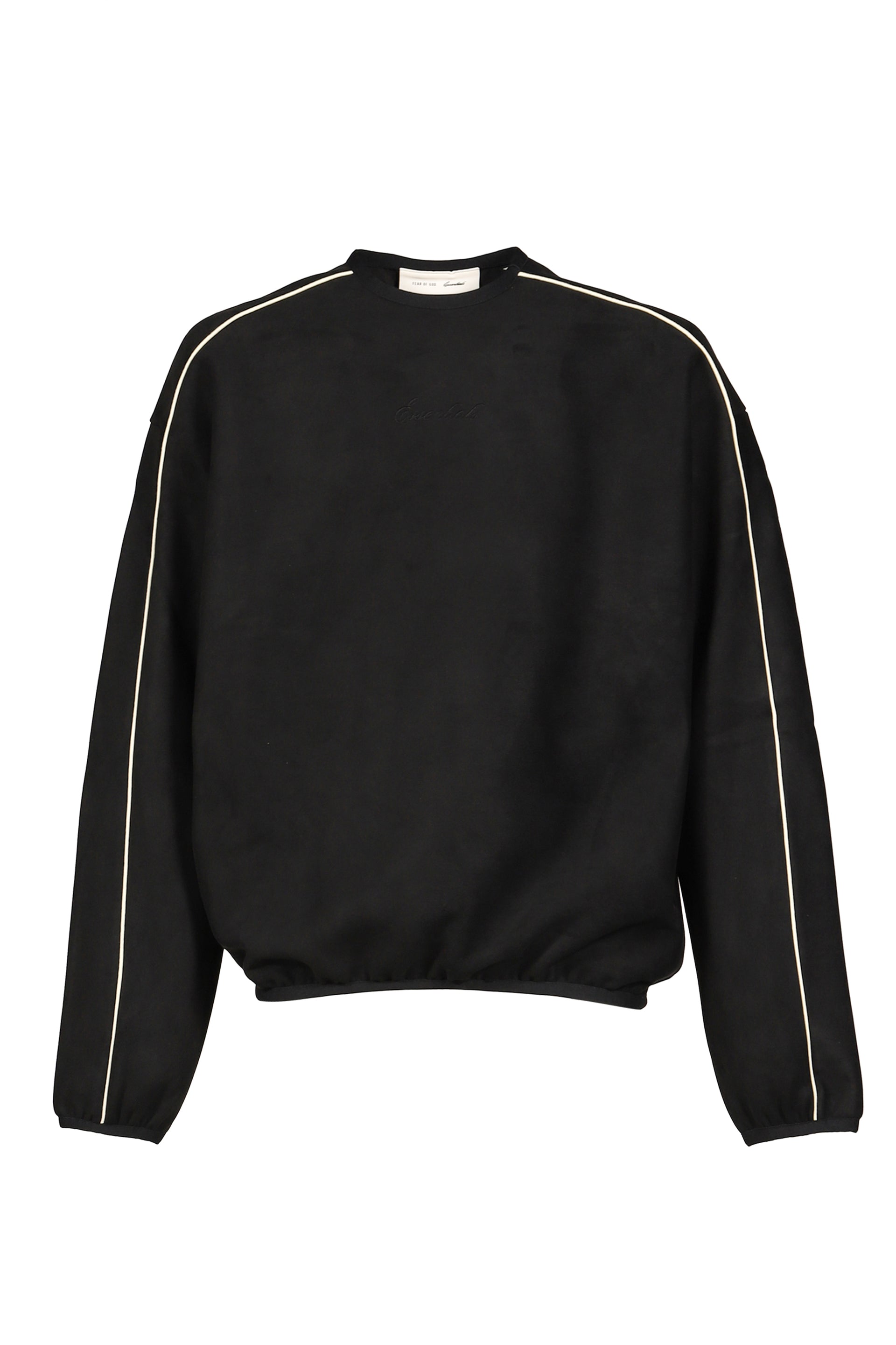SIGNTATURE MODERN CREWNECK SWEATSHIRT W/PIPING / VTG BLK