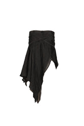 RUFFLE SKIRT & ONE PIECE / BLK