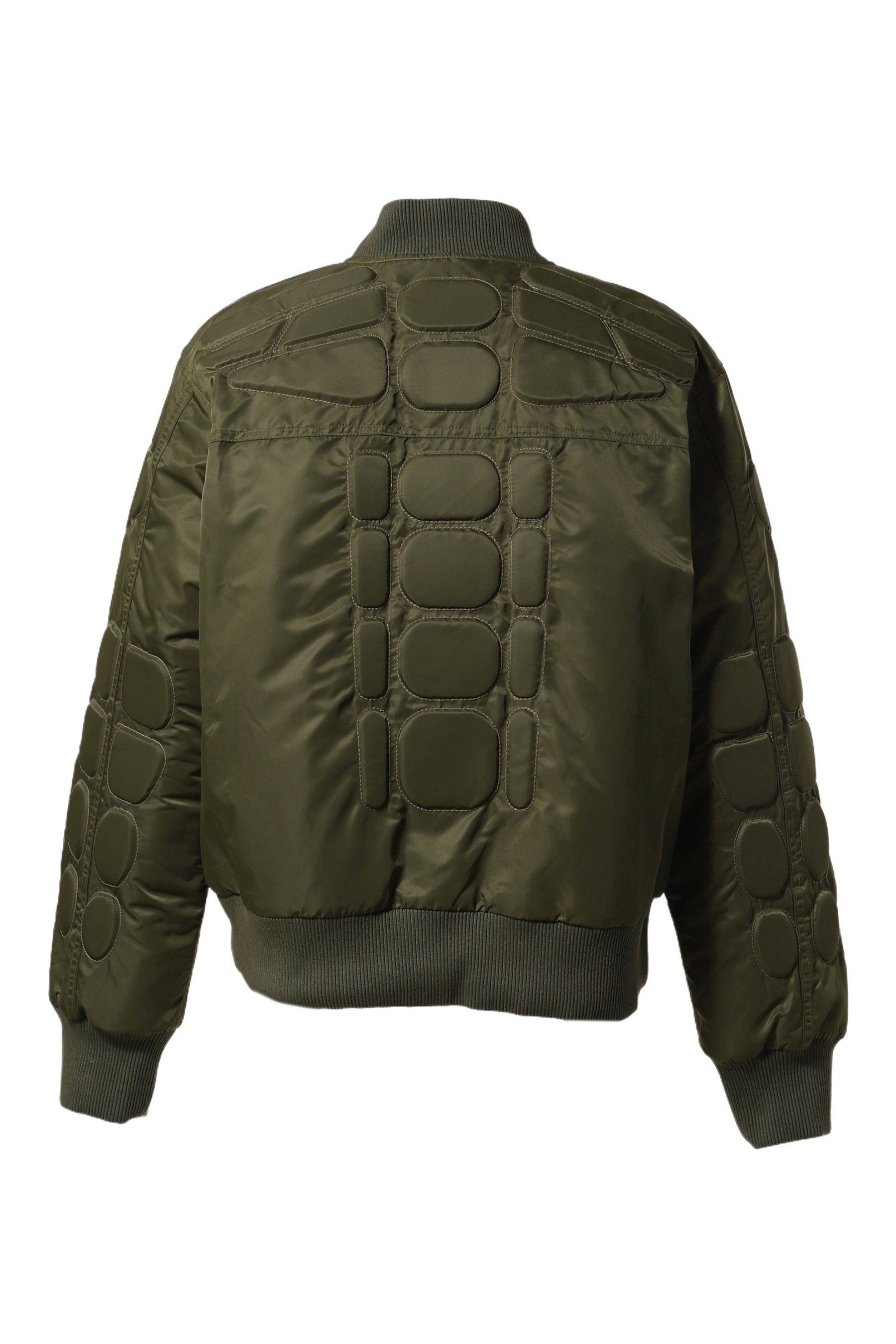 SATIN MA-1 MOTO JACKET / GRN