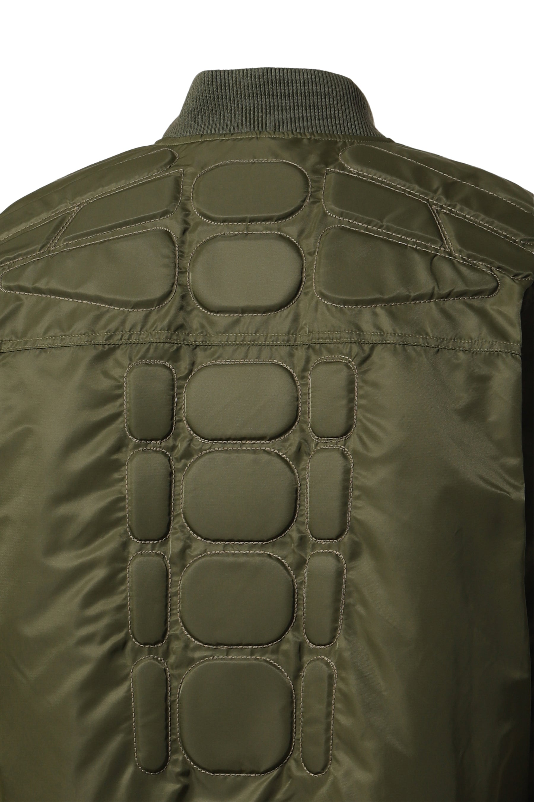 SATIN MA-1 MOTO JACKET / GRN