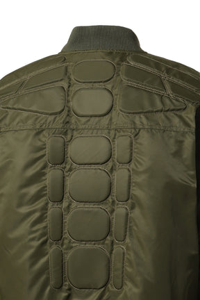 SATIN MA-1 MOTO JACKET / GRN