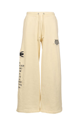EURO TRIPPED PATCHED LOUNGE PANTS / O.WHT