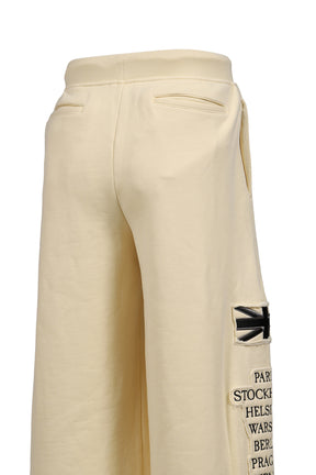 EURO TRIPPED PATCHED LOUNGE PANTS / O.WHT