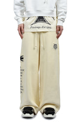 EURO TRIPPED PATCHED LOUNGE PANTS / O.WHT