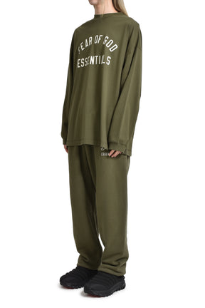 FLEECE ESSENTIAL SWEATPANT / MILITARY