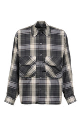 TECH SPORTS OPEN COLLAR SHIRT L/S BIG TARTAN / BLK