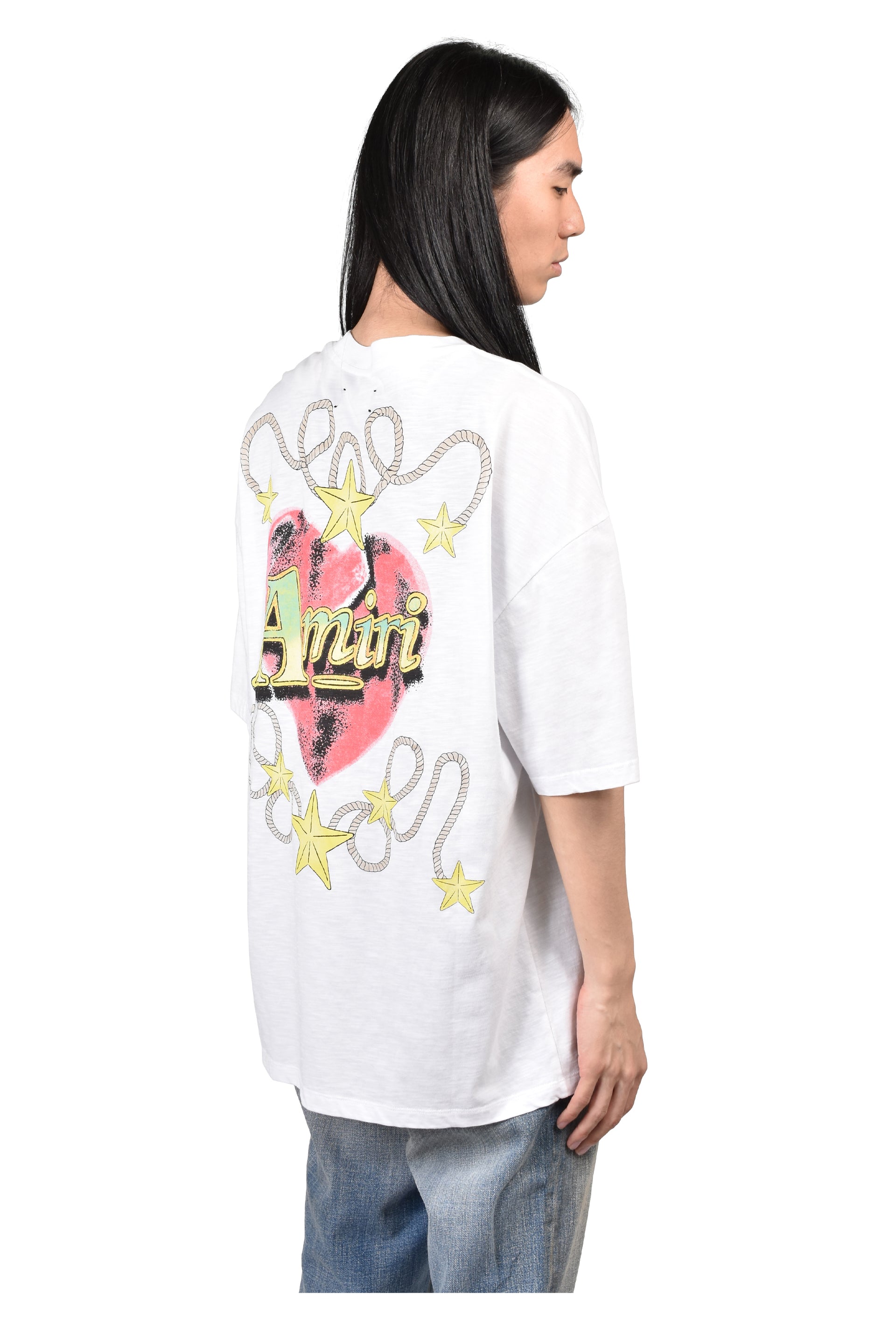 AMIRI HEART OS TEE / WHT
