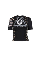 REGENERATED GRAPHIC T-SHIRTS BABY FIT T-SHIRT / BLK