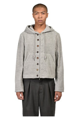 CORDUROY WORKER'S HOODED JACKET / HEATHER GRY