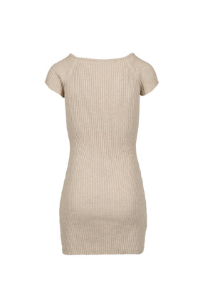 HALF REGLAN KNIT DRESS / BEG
