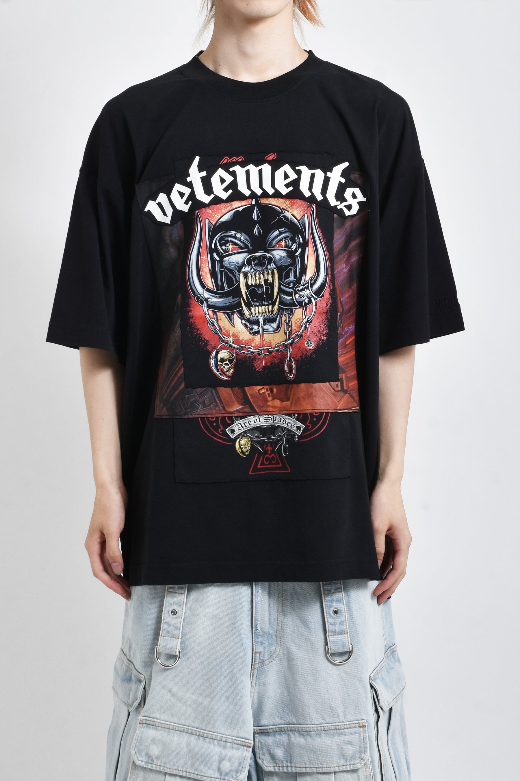 MOTORHEAD PATCHED T-SHIRT / BLK
