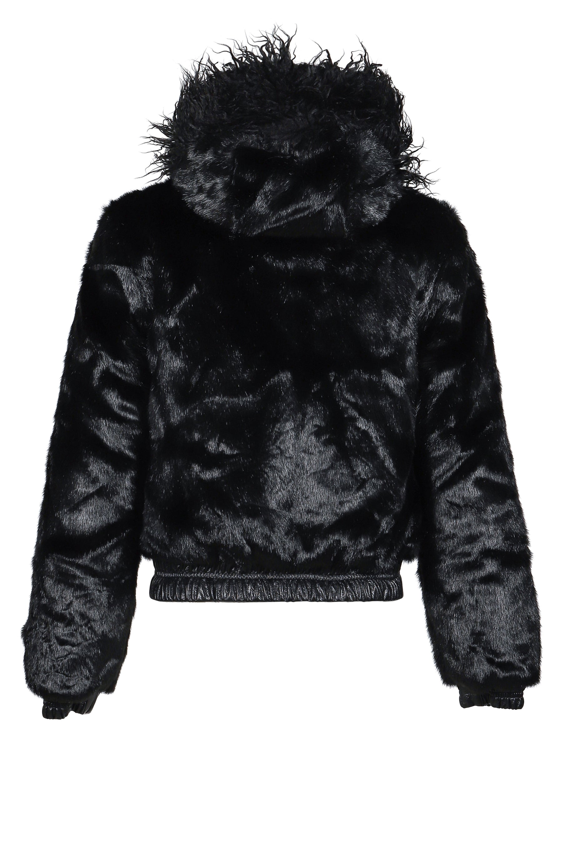 FAUX FUR BOMBER JACKET(exclusive) / BLK