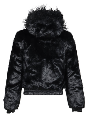 FAUX FUR BOMBER JACKET(exclusive) / BLK