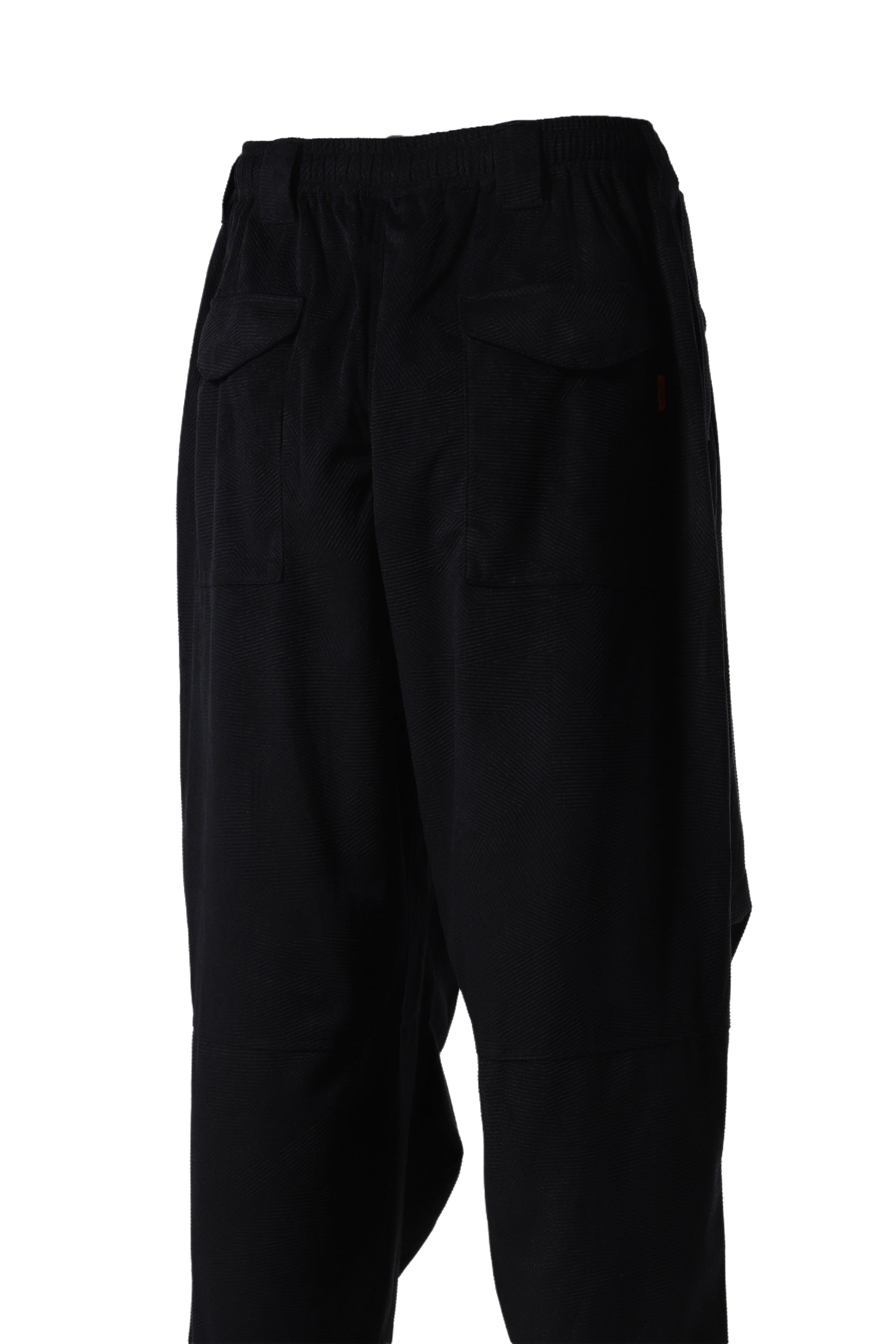 GEOMETRIC CORD SNOW PANTS / BLK