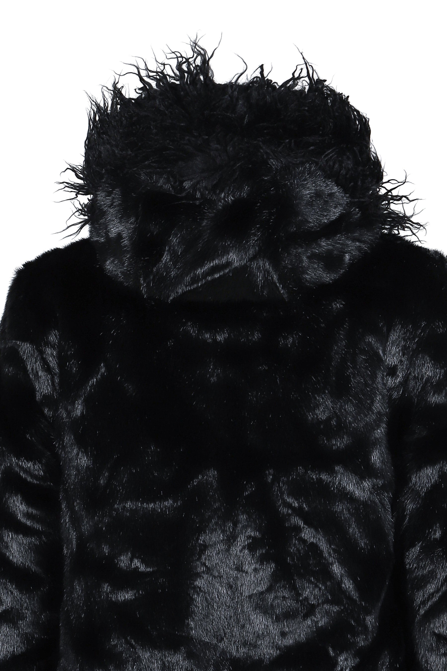 FAUX FUR BOMBER JACKET(exclusive) / BLK