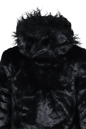 FAUX FUR BOMBER JACKET(exclusive) / BLK