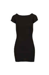 HALF REGLAN KNIT DRESS / BLK