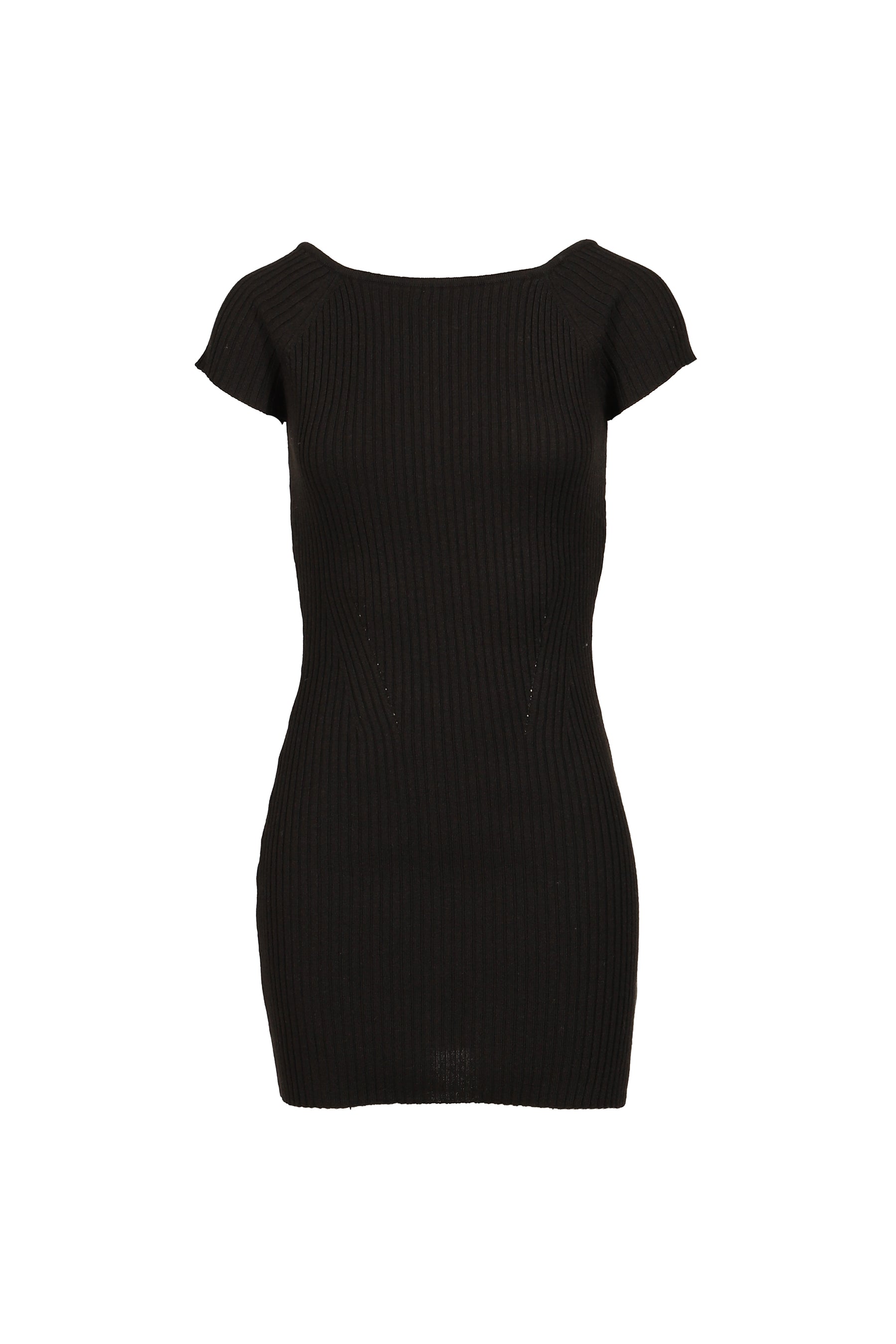 HALF REGLAN KNIT DRESS / BLK