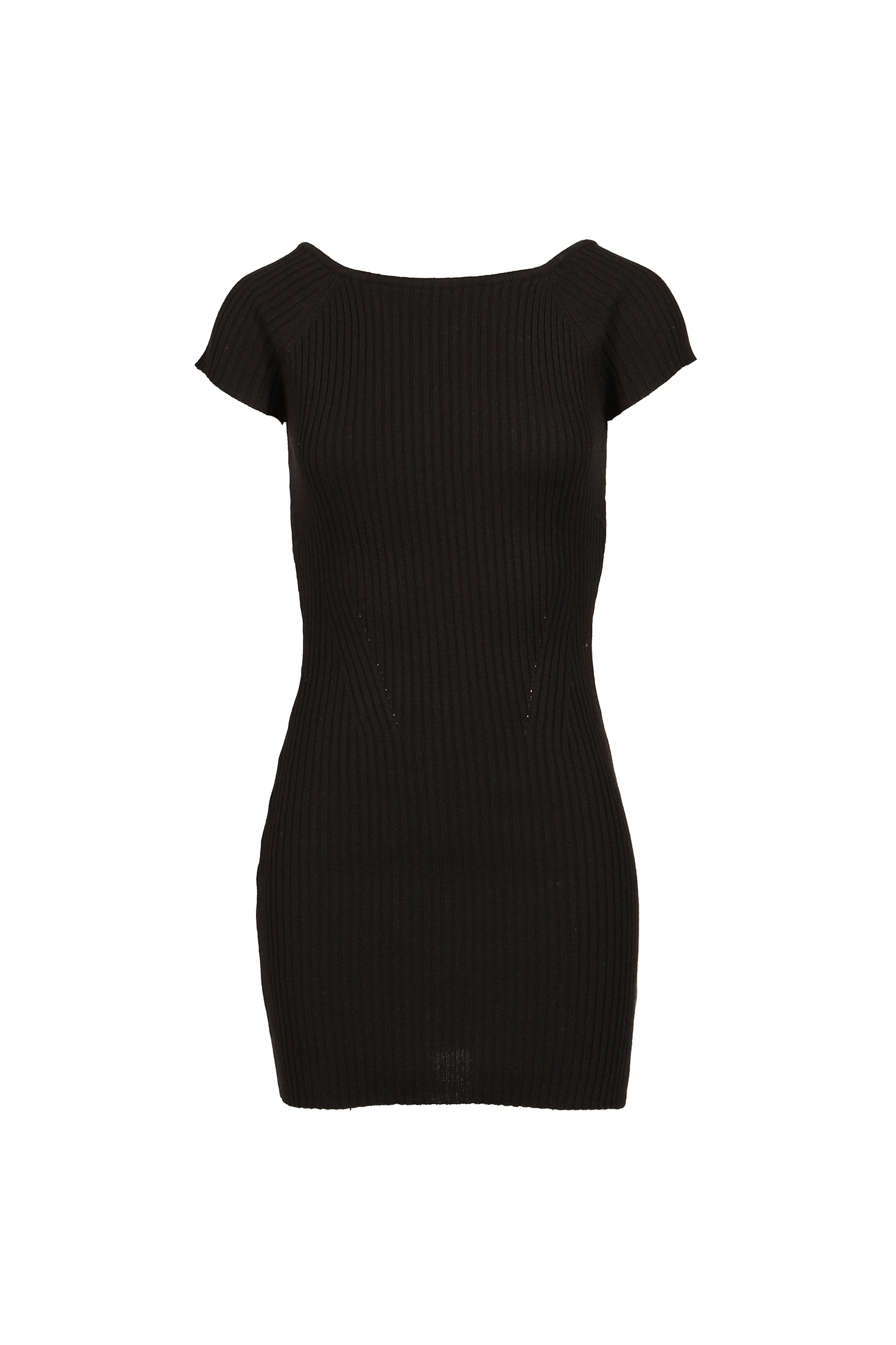 HALF REGLAN KNIT DRESS / BLK