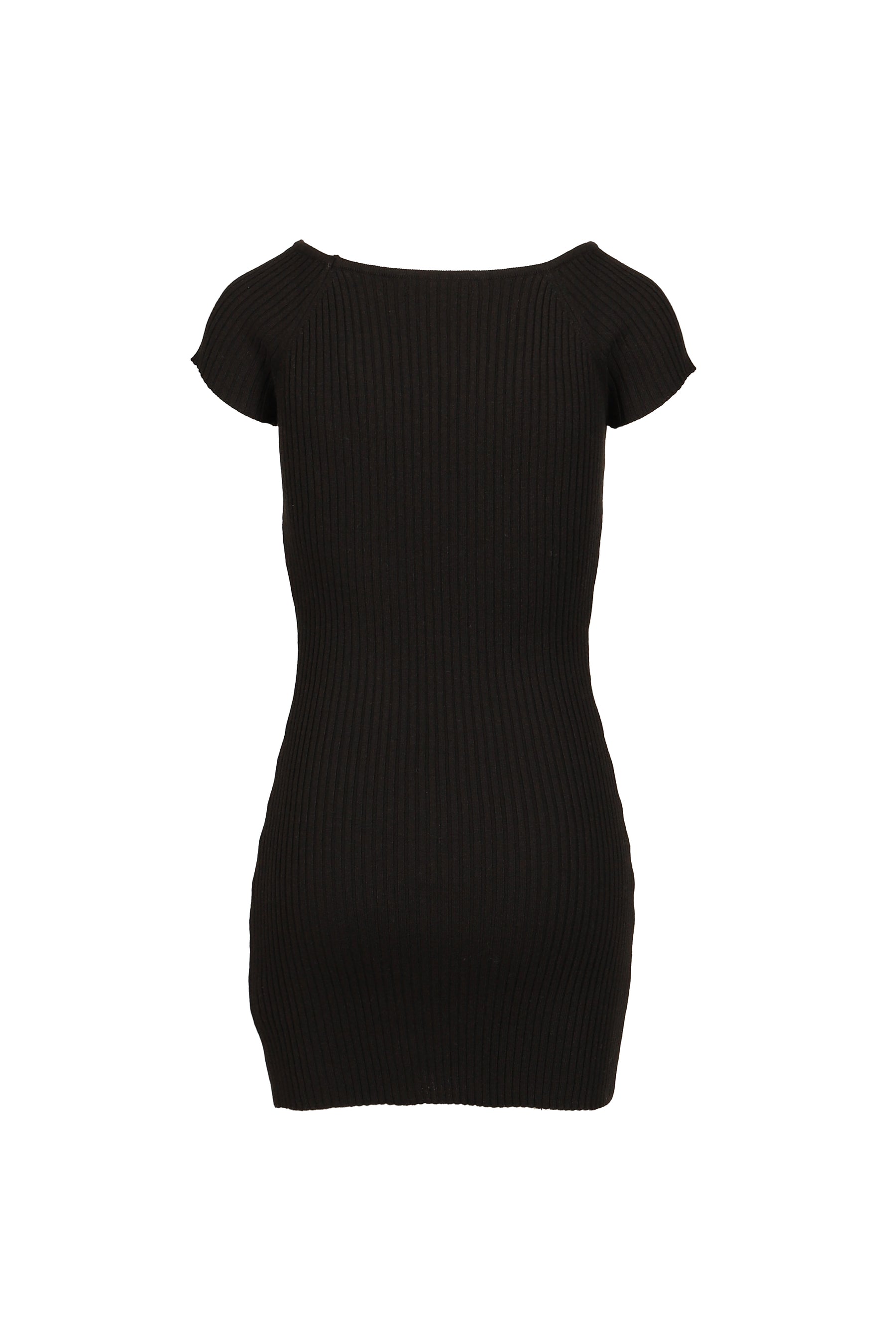 HALF REGLAN KNIT DRESS / BLK