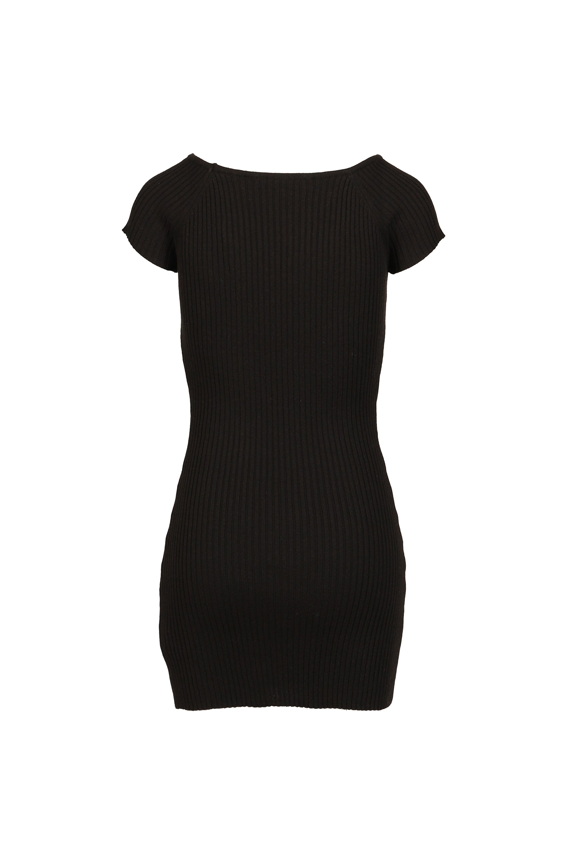 HALF REGLAN KNIT DRESS / BLK