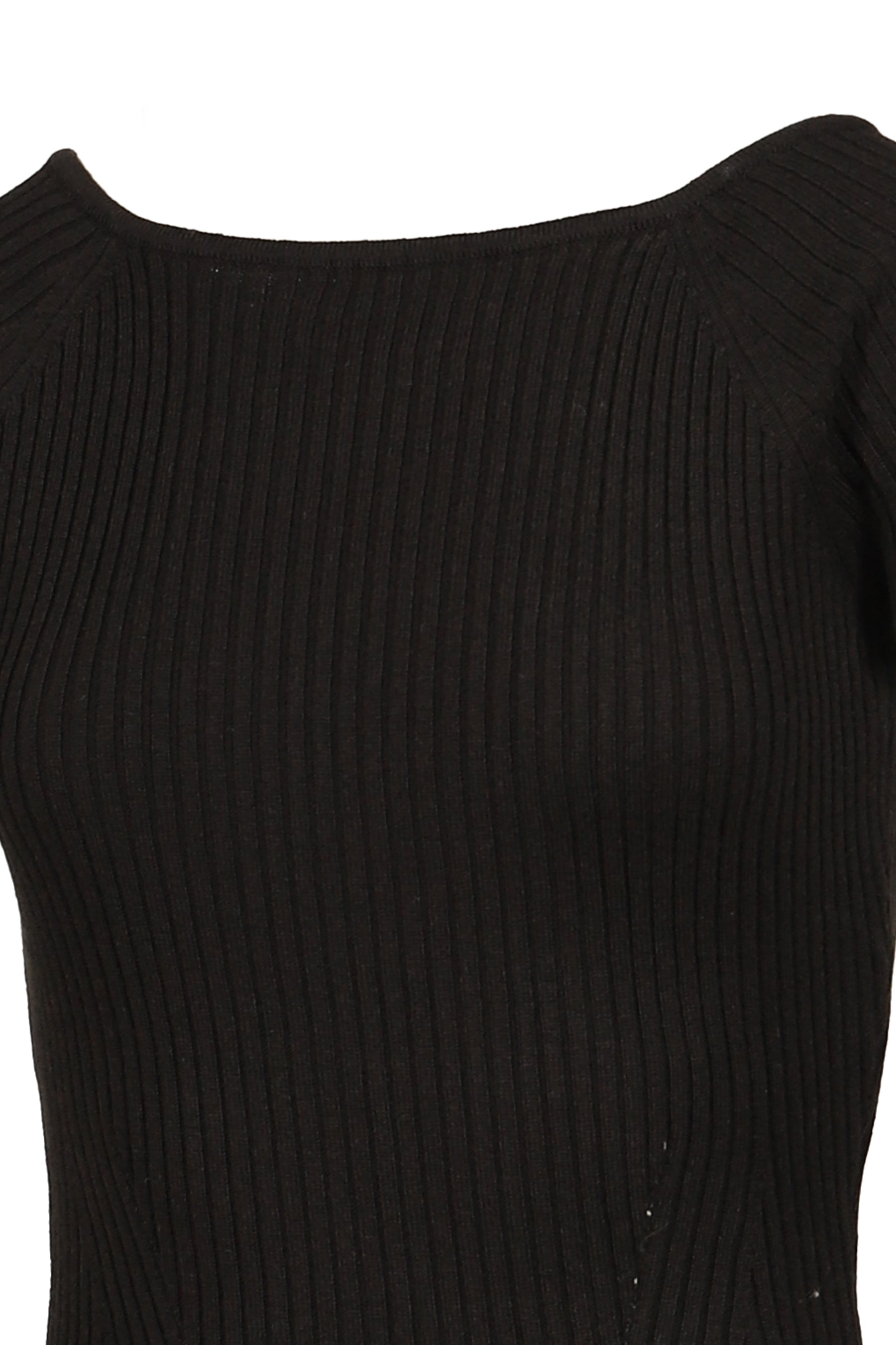 HALF REGLAN KNIT DRESS / BLK