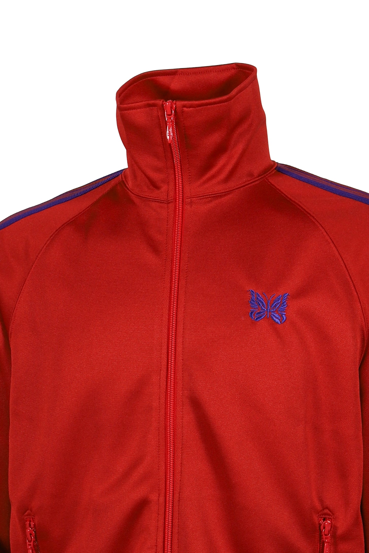 Needles FW25 Track Jacket - Poly Smooth / Red - Nubian