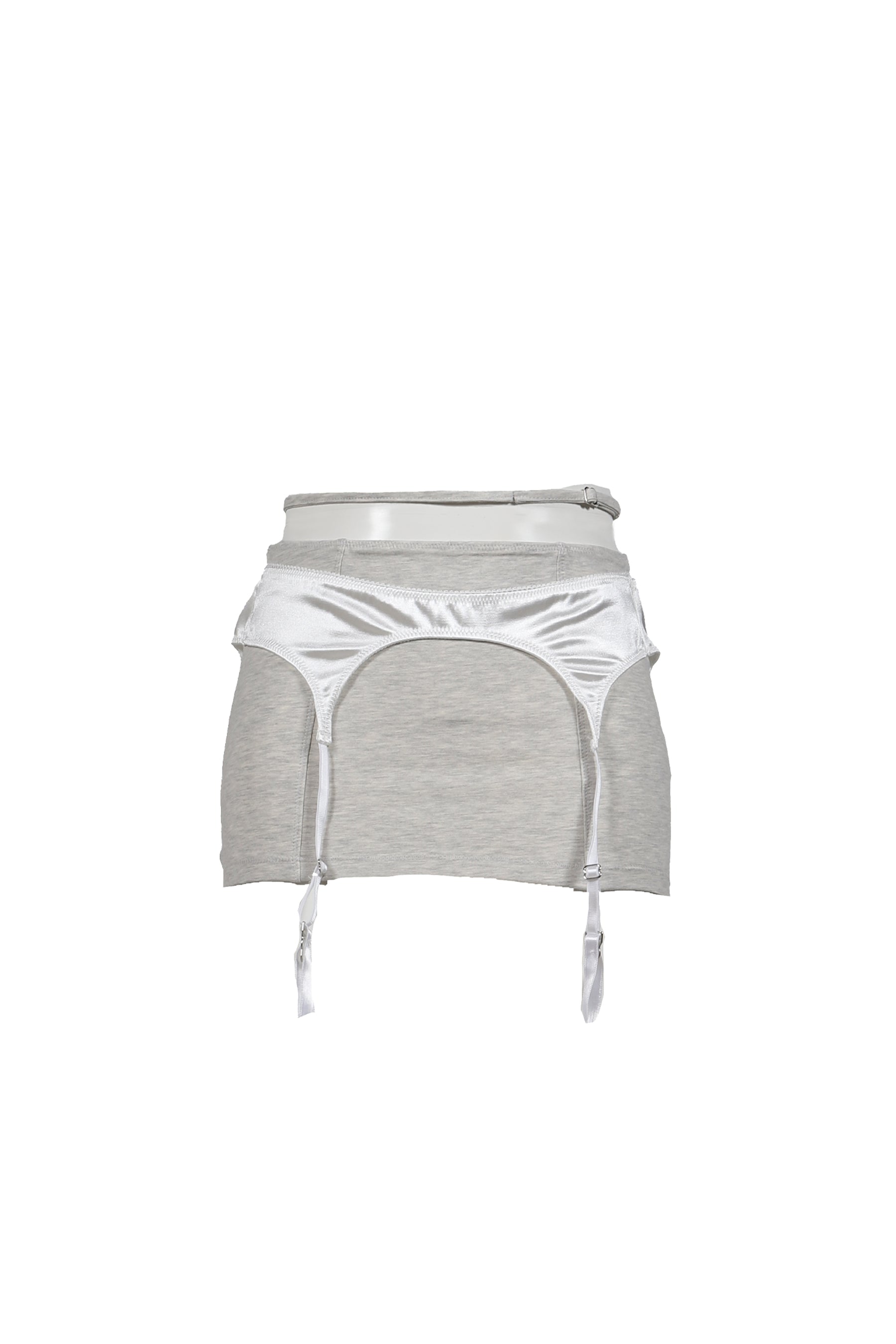 LAYERED UNDERWEAR MINI SKIRT / GRY