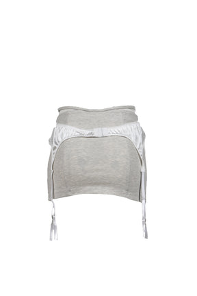 LAYERED UNDERWEAR MINI SKIRT / GRY