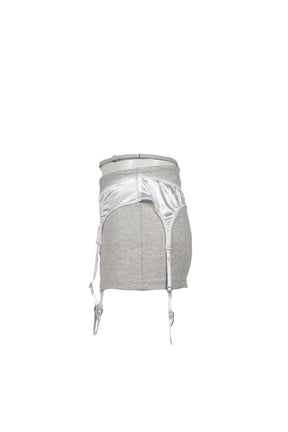LAYERED UNDERWEAR MINI SKIRT / GRY