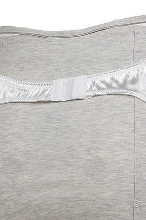 LAYERED UNDERWEAR MINI SKIRT / GRY