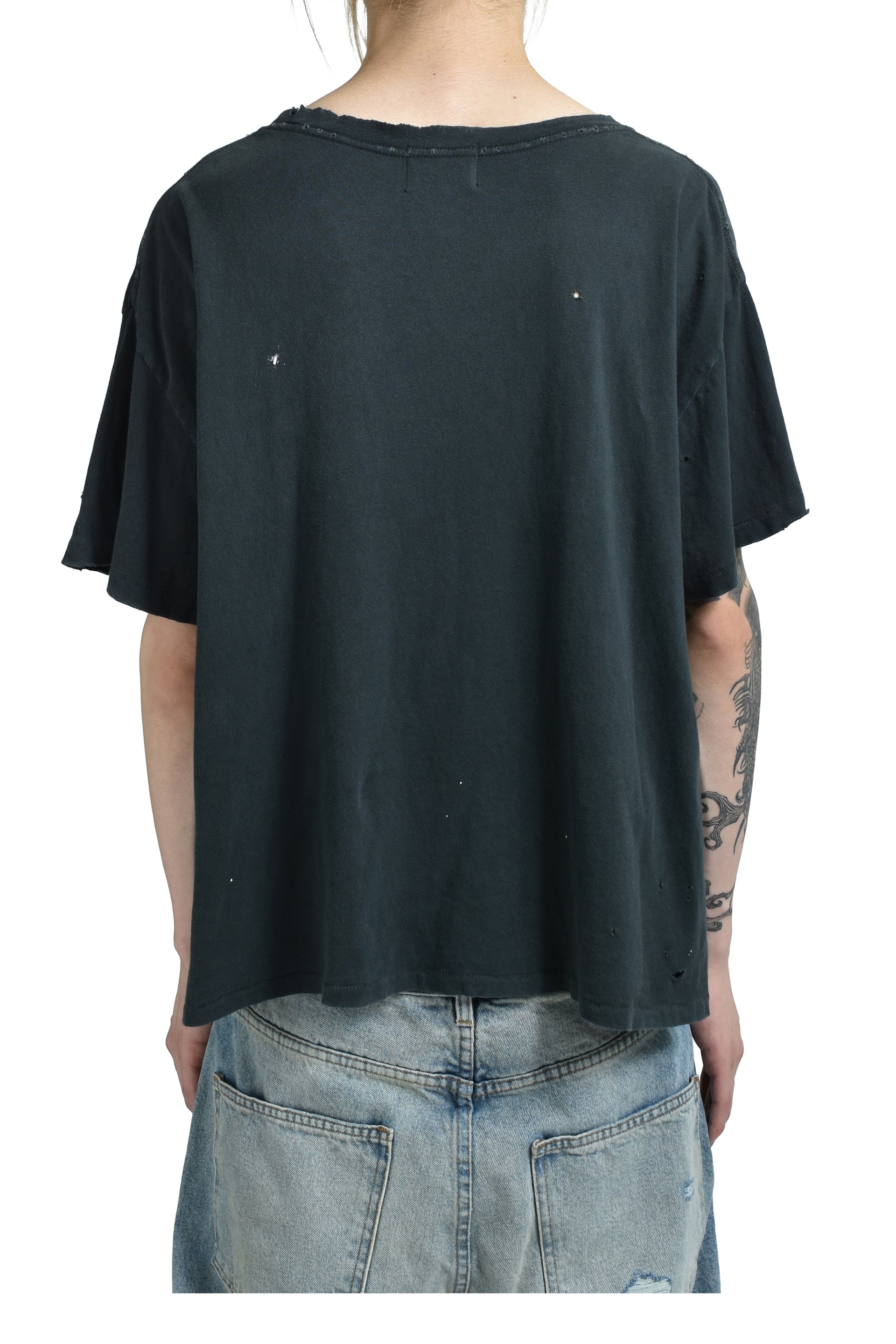 CLASSIC LOGO T-SHIRT / DAMAGED BLK