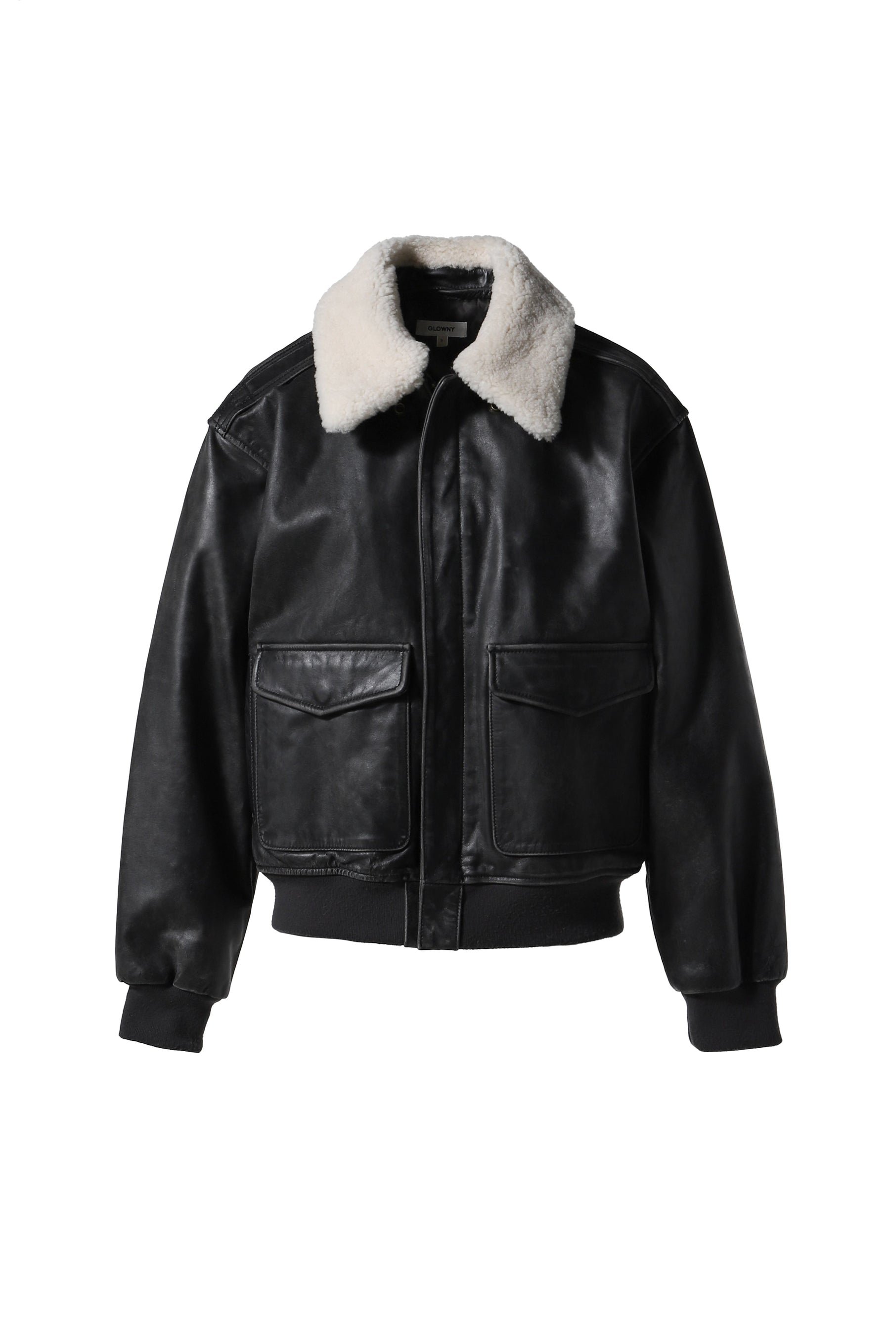 AIR FORCE LEATHER JACKET / BLK