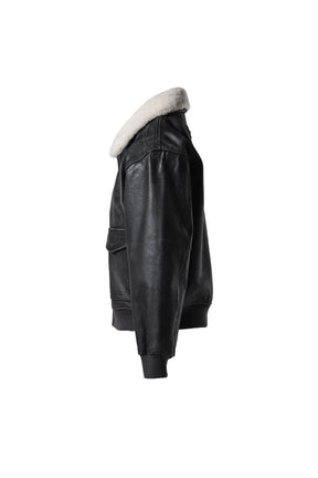 AIR FORCE LEATHER JACKET / BLK