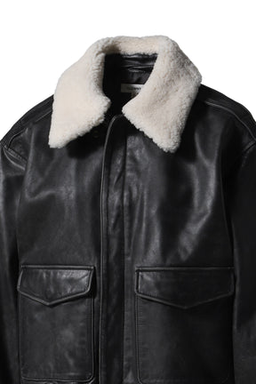 AIR FORCE LEATHER JACKET / BLK