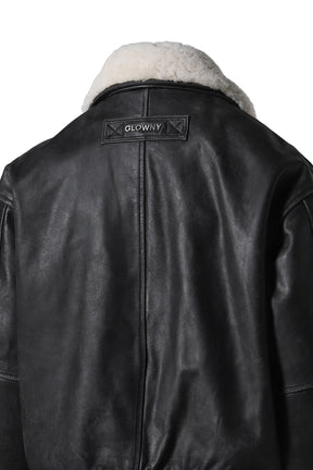 AIR FORCE LEATHER JACKET / BLK