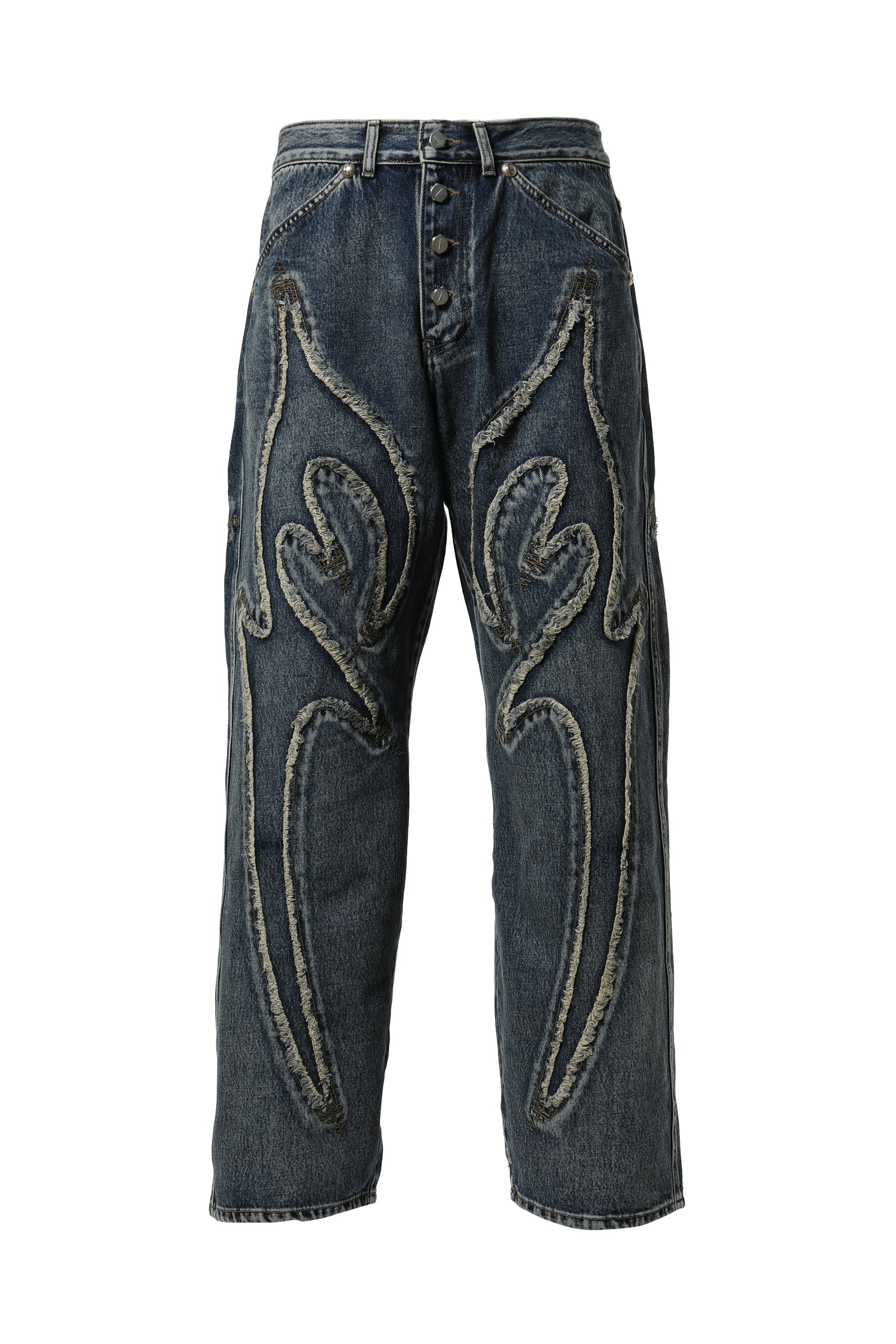 THUG CLUB FW23 TRIBAL DENIM PANT / BLU -NUBIAN