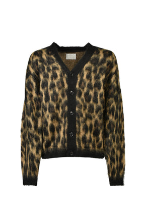 FUZZY LEO CARDIGAN / LEOPARD