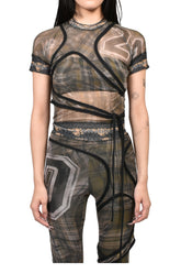 EXCLUSIVE SHIBARI MESH T-SHIRT / PRIBLK