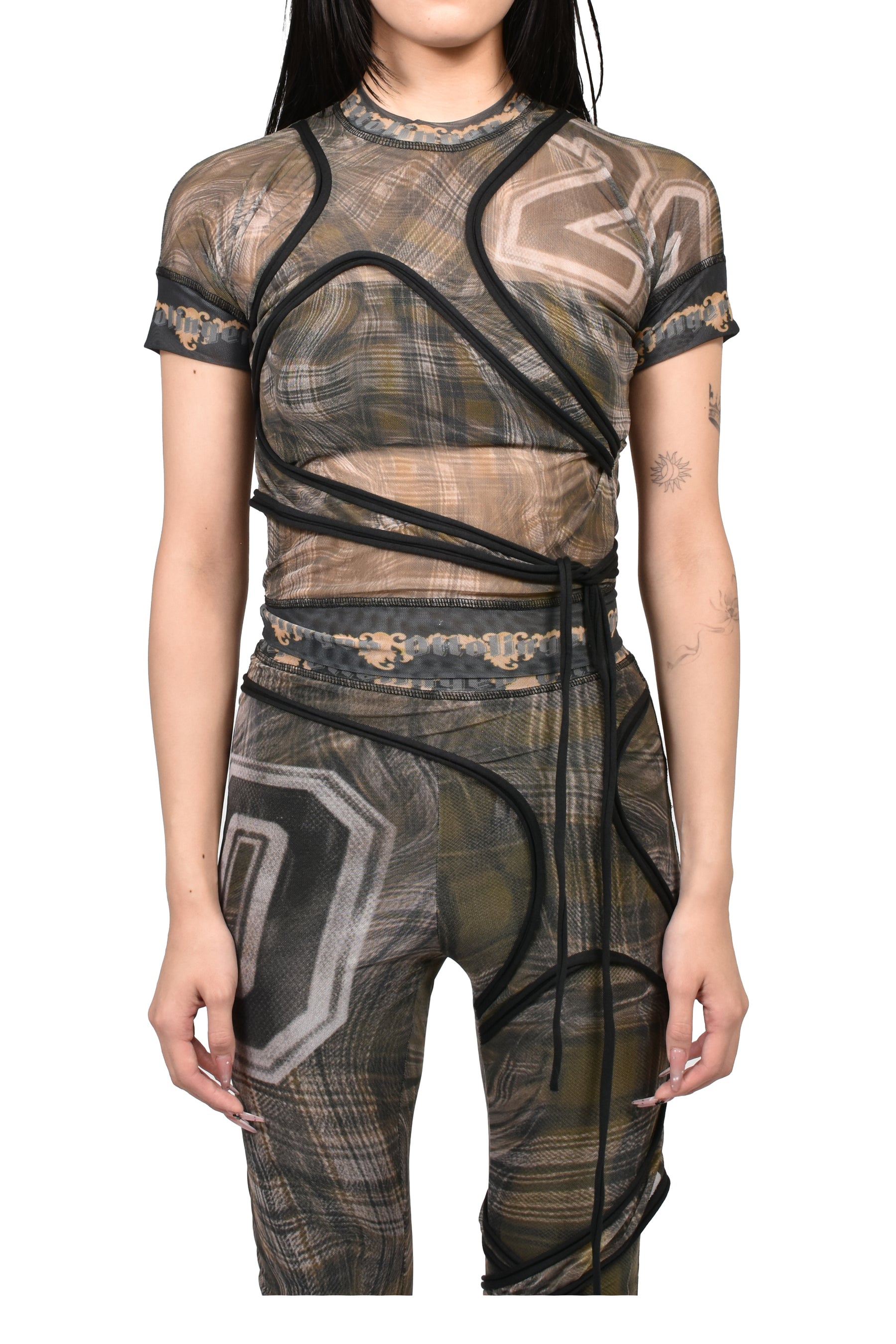 EXCLUSIVE SHIBARI MESH T-SHIRT / PRIBLK