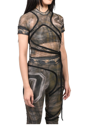 EXCLUSIVE SHIBARI MESH T-SHIRT / PRIBLK