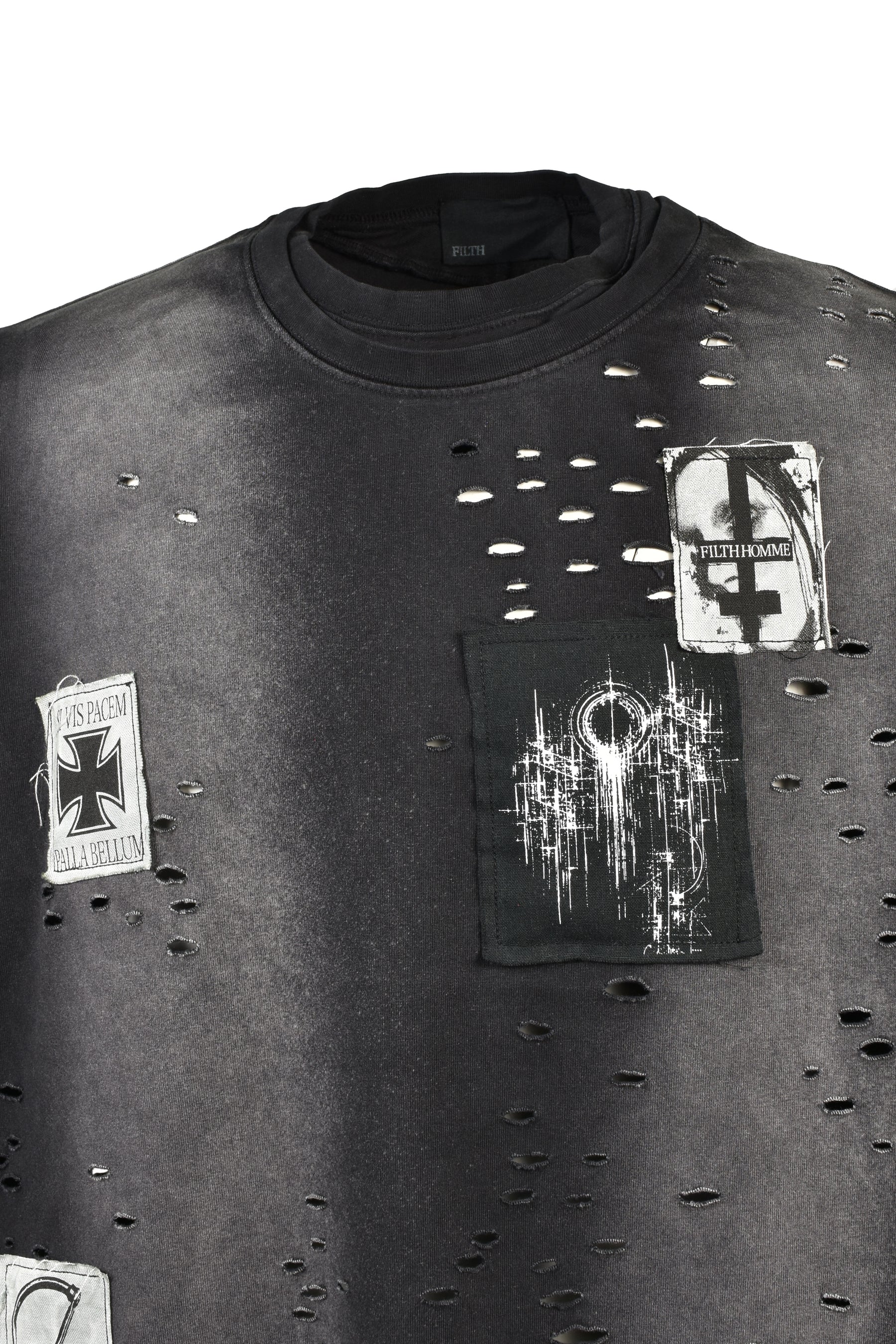 PATCHED DESTROY T-SHIRT / BLK