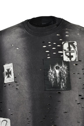 PATCHED DESTROY T-SHIRT / BLK