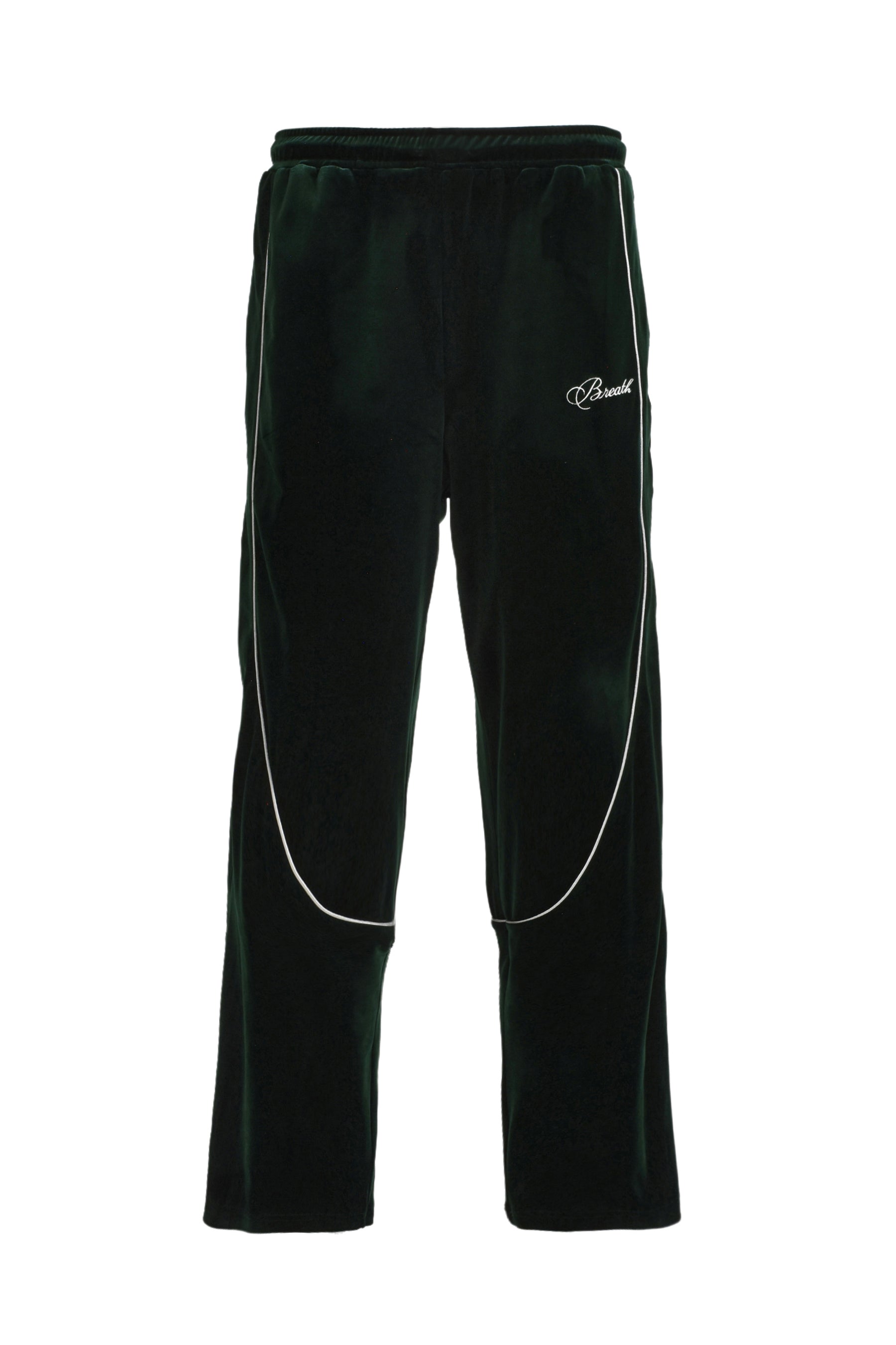 SCRIPT LOGO PIPING VELOR TRACK PANTS / KELLY